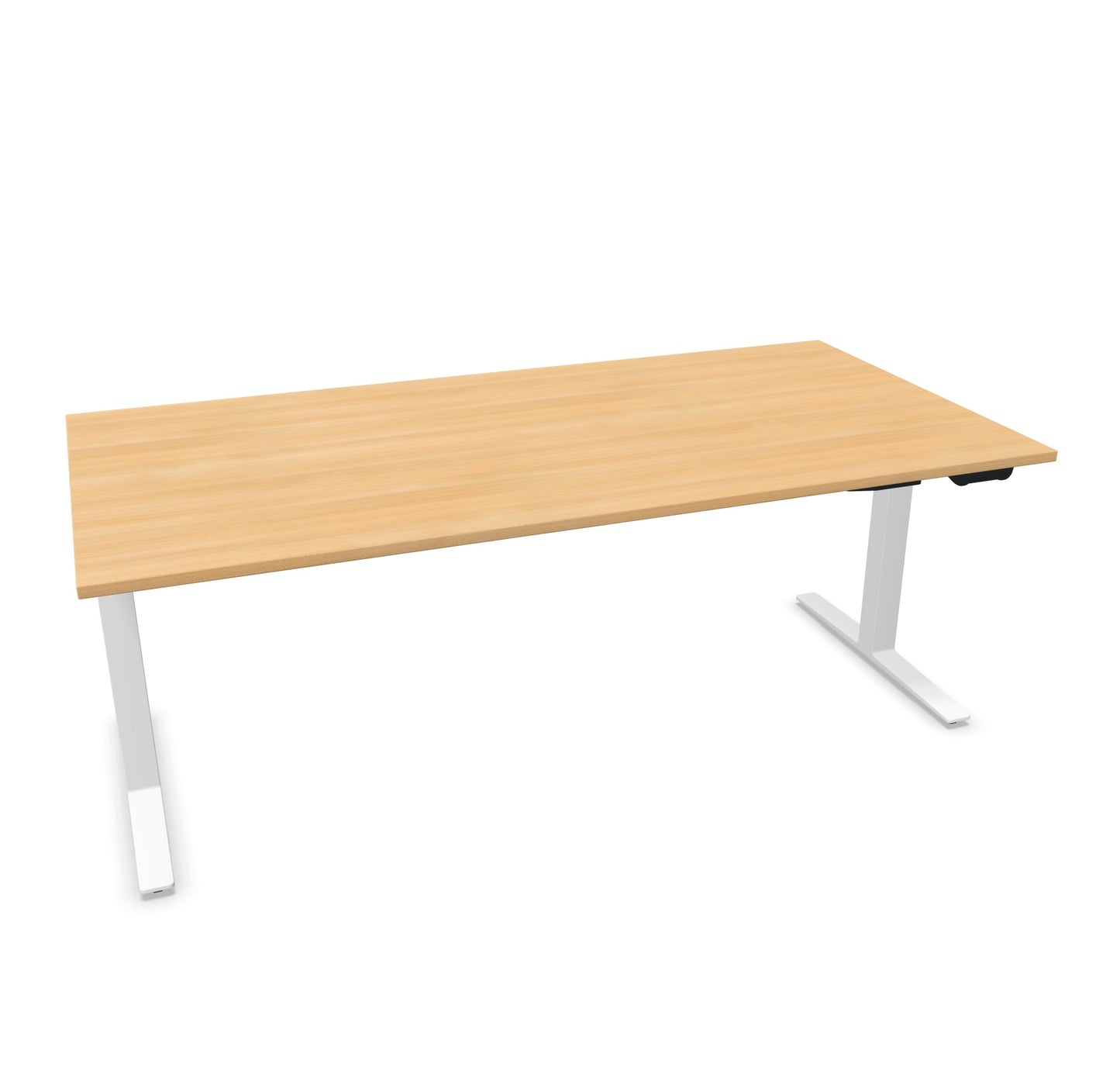 TALO.YOU Sitz-Steh-Schreibtisch mit Gaslift 2000x1000mm Tischplatte Eichendekor - Gestell Weiss - 6039761