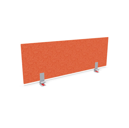 König + Neurath Inside.10 Tischtrennwand 1200mm orange mit Klemmadapter silbergrau - 6039762
