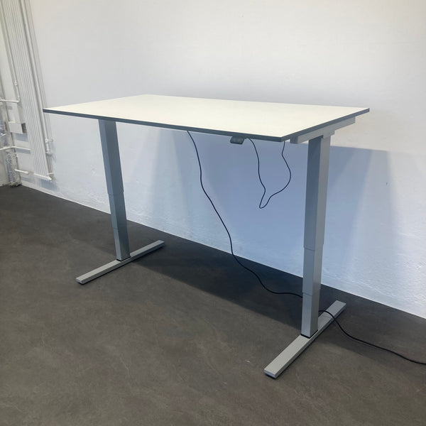 Bene Level Pure Sitz-Steh Schreibtisch 1600x800mm - Weiss