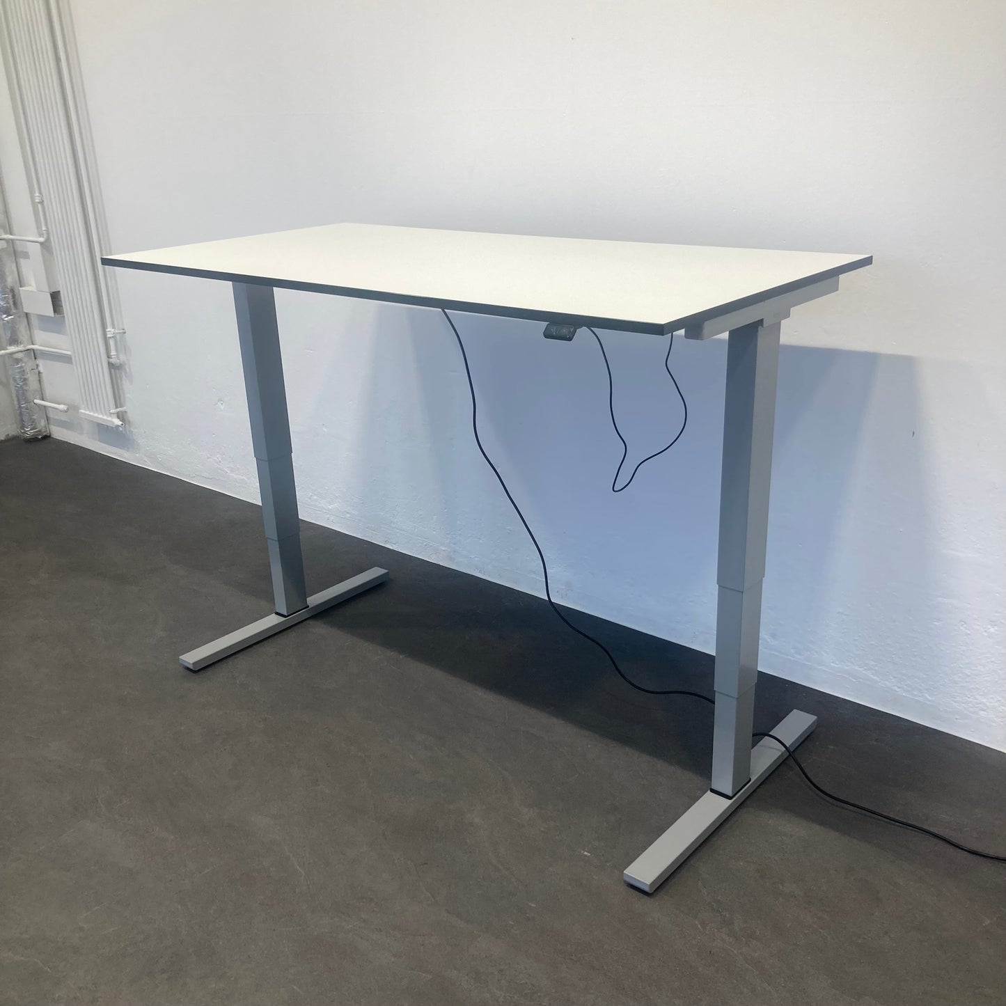 Level Pure Sitz-Steh Schreibtisch seitliche Ansicht oben - 6039853