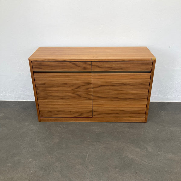 Top Design Exclusiv Sideboard 1200mm breit - Nussbaum mit Abfalleimer