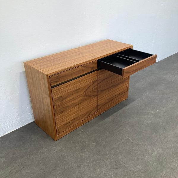 Top Design Exclusiv Sideboard 1200mm breit - Nussbaum mit Abfalleimer