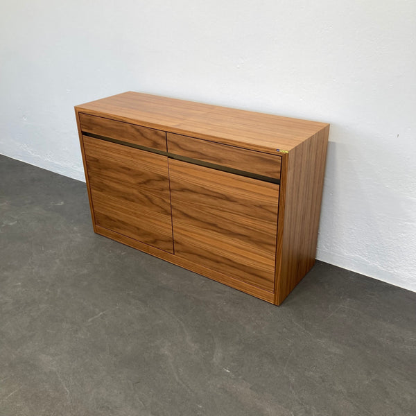 Top Design Exclusiv Sideboard 1200mm breit - Nussbaum mit Abfalleimer