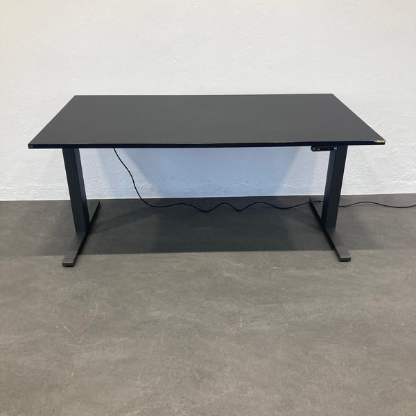Lista Office LO Extend Sitz-Steh Schreibtisch 1600x900 mm Fenix Schwarz