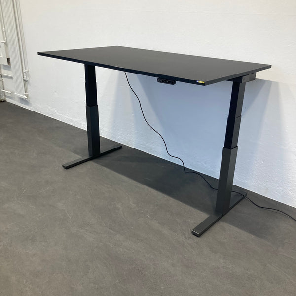 Lista Office LO Extend Sitz-Steh Schreibtisch 1600x900 mm Fenix Schwarz