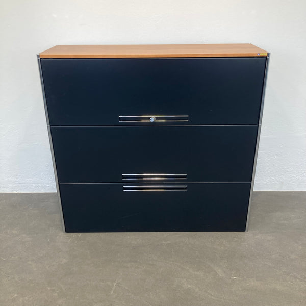 Ergodata step modul 3er-Kombination 1200mm - Schwarz/Nussbaum