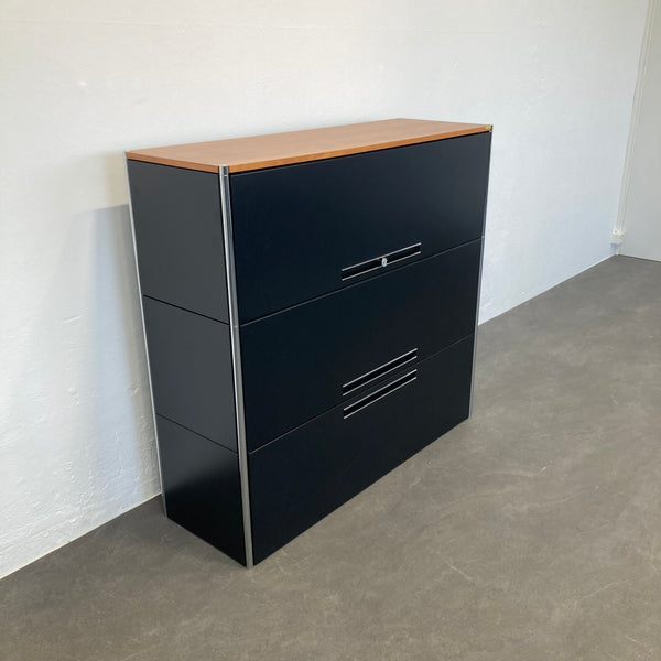 Ergodata step modul 3er-Kombination 1200mm - Schwarz/Nussbaum