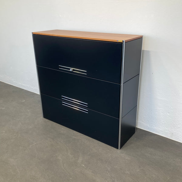 Ergodata step modul 3er-Kombination 1200mm - Schwarz/Nussbaum