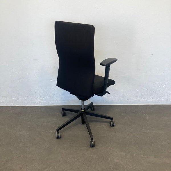 Züco Cubo Bürodrehstuhl schwarz gemustert mit Armlehnen - Gebrauchsspuren