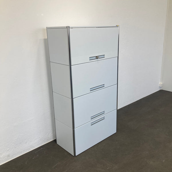 Ergodata step modul 4er-Kombination 800mm - Weiss - mit Schlüssel
