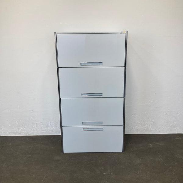Ergodata step modul 4er-Kombination 800mm - Weiss - ohne Schloss