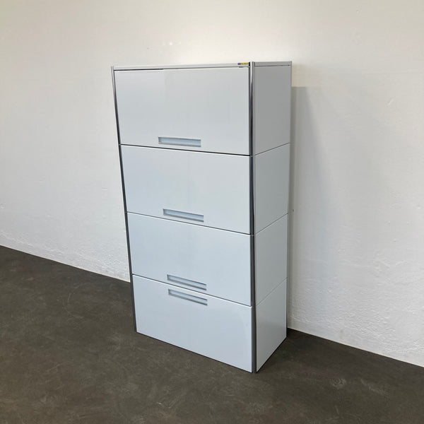 Ergodata step modul 4er-Kombination 800mm - Weiss - ohne Schloss