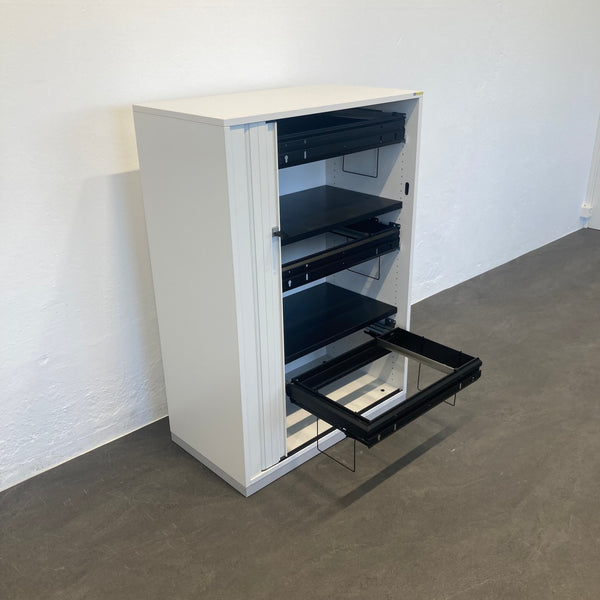 Steelcase Share It Lateralschrank Lichtgrau Hell-Silbergrau mit 3 HR-Auszügen mit Schlüssel
