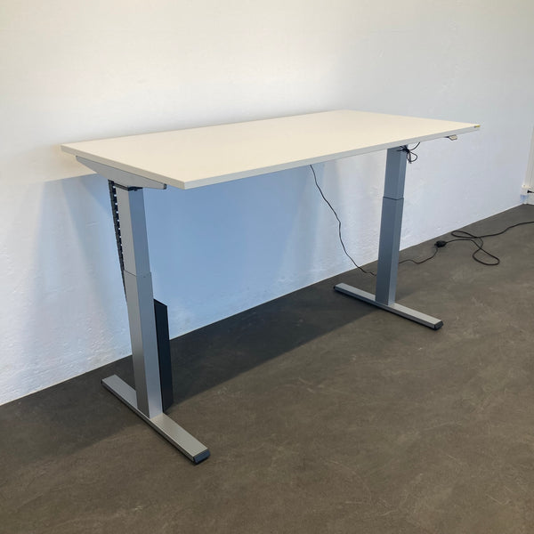 Steelcase Solo Sitz-Steh Schreibtisch 1600x800mm - Lichtgrau Hell
