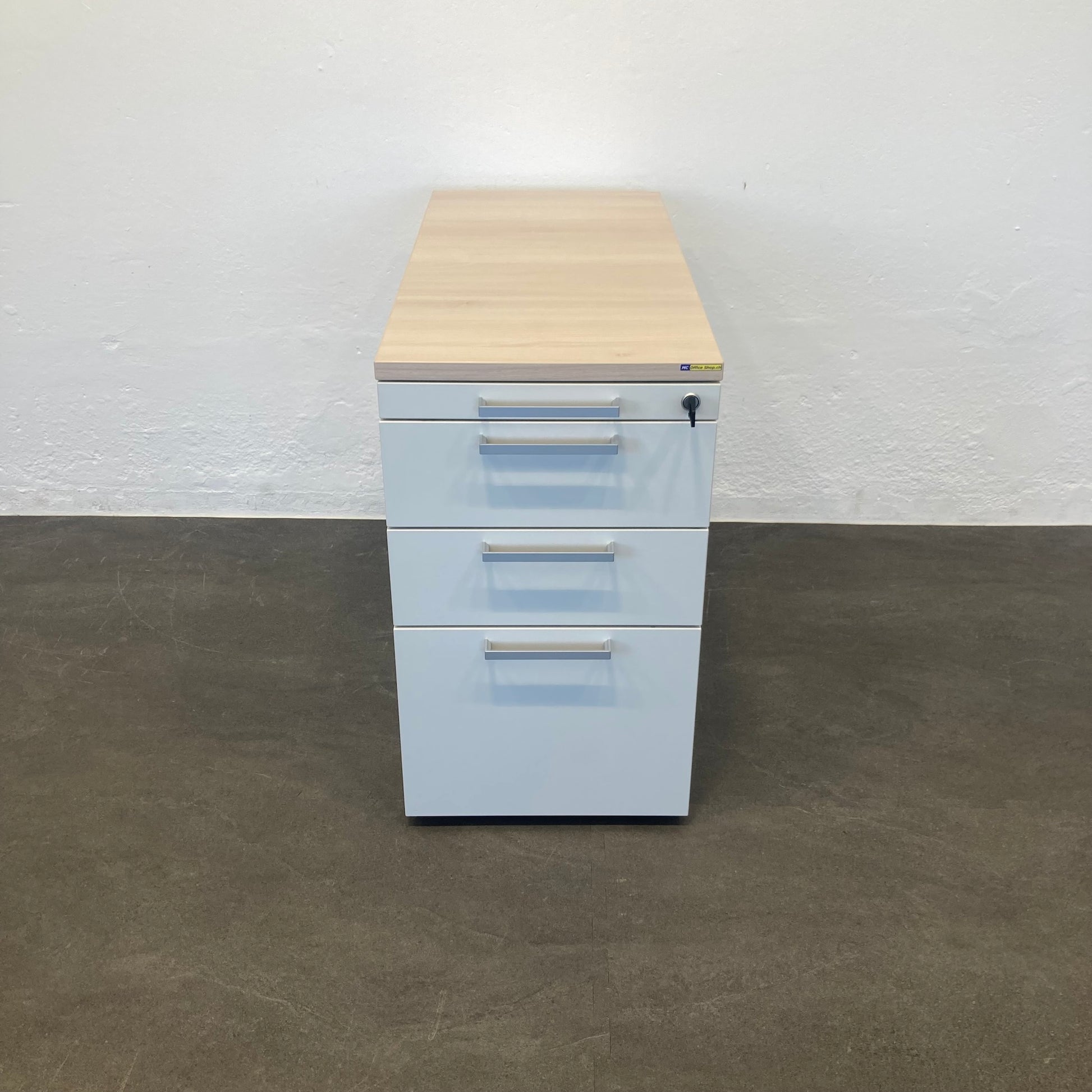 Steelcase Implicit Beistell-Korpus 900mm tief mit Akazien Deckblatt - 6039934