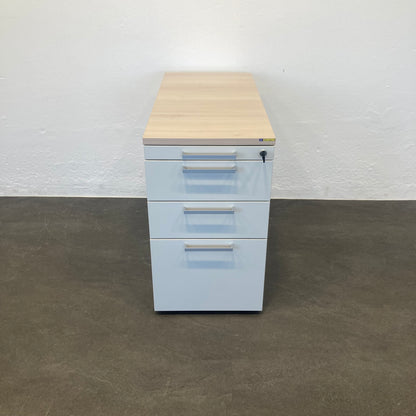 Steelcase Implicit Beistell-Korpus 900mm tief mit Akazien Deckblatt - 6039934