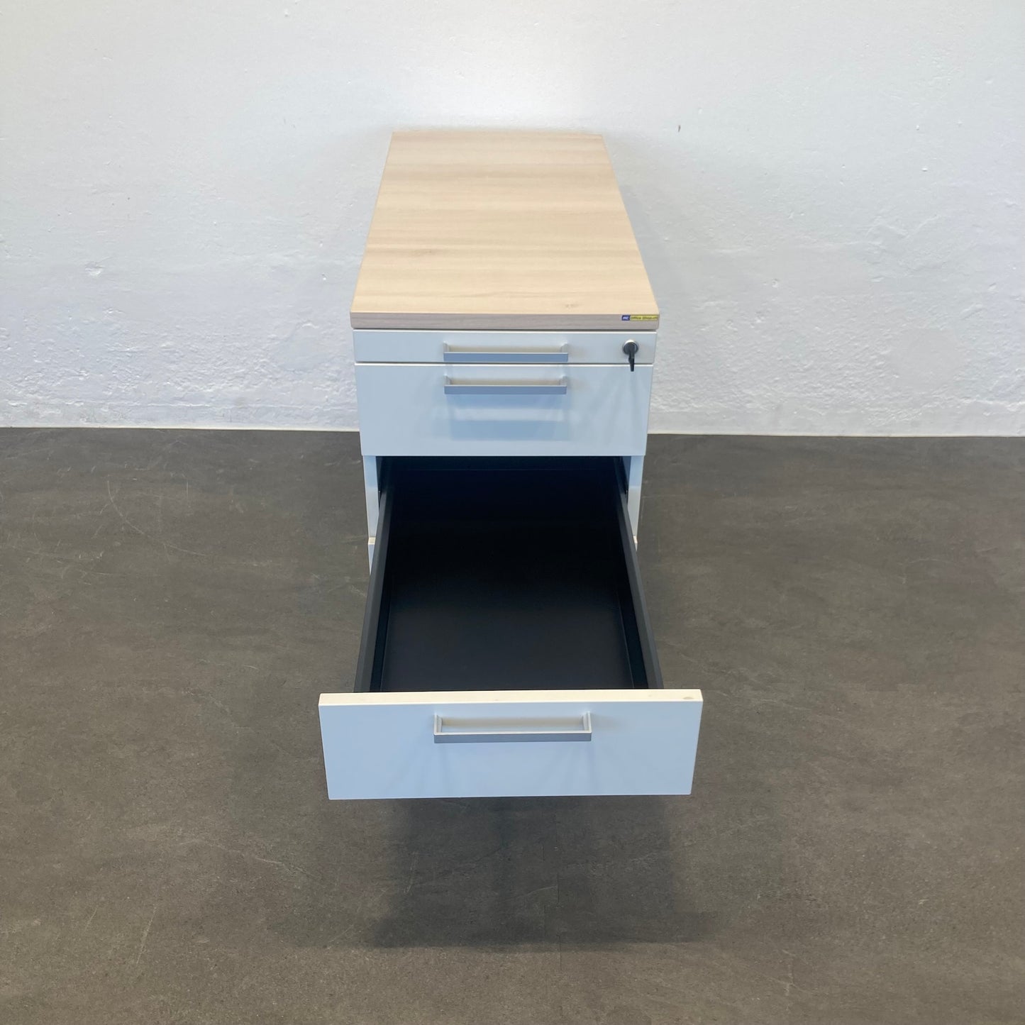Steelcase Implicit Beistell-Korpus 900mm tief mit mittlerer Schublade offen - 6039934