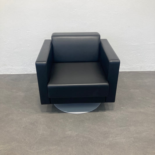 Poltrona Frau Exclusiv Sessel aus Leder Schwarz - 6039957