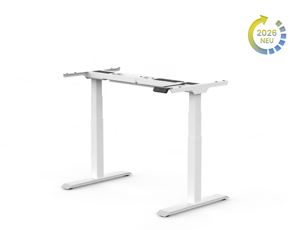Flexispot E7W Sitz-Stehtisch-Gestell in Weiss