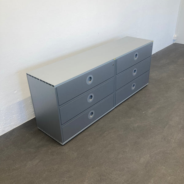 Denz D3 Schubladen-Sideboard Anthrazit - 1600mm - ohne Schlüssel