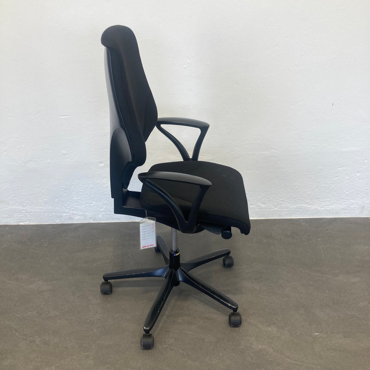 Giroflex G64 Bürodrehstuhl Fusskreuz Metall schwarz - 6040012