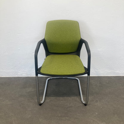 Wilkhahn 186/3 Metrik Freischwinger aus olivgrünem Stoff - 6040022