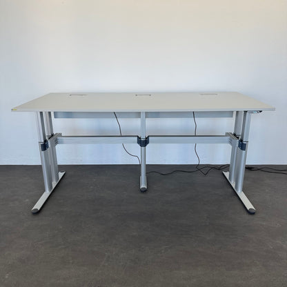 Haworth TC4000 Sitz-Steh-Schreibtisch Spanplatte Lichtgrau - 604032