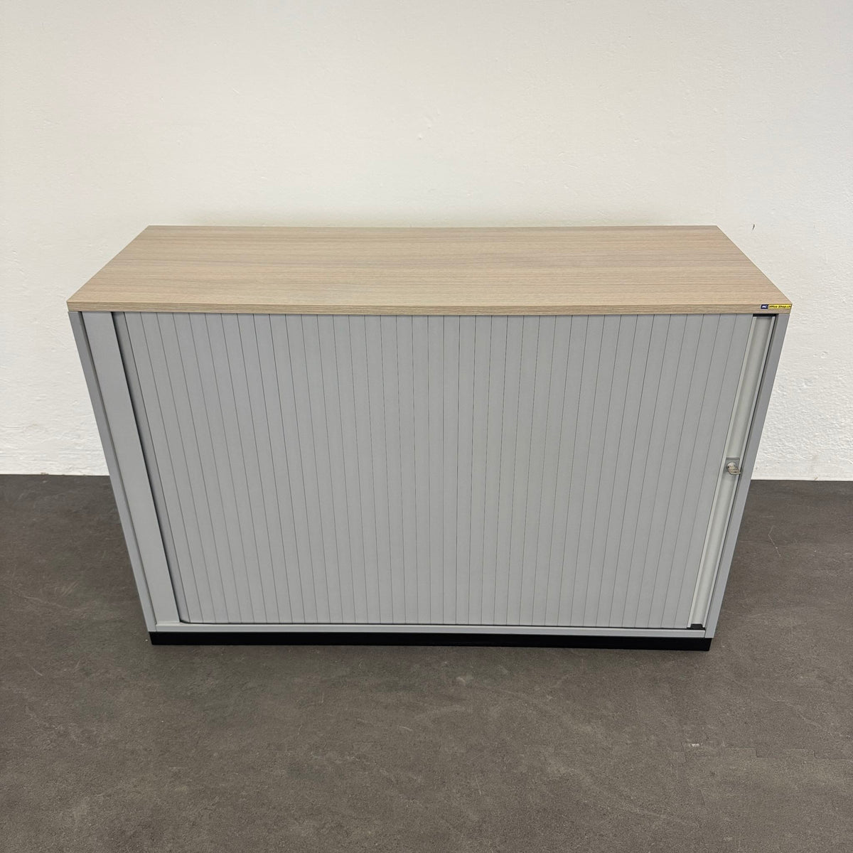 Steelcase Share It Lateralschrank Spanplatte Silbergrau mit Deckblatt Akazie - 6036526