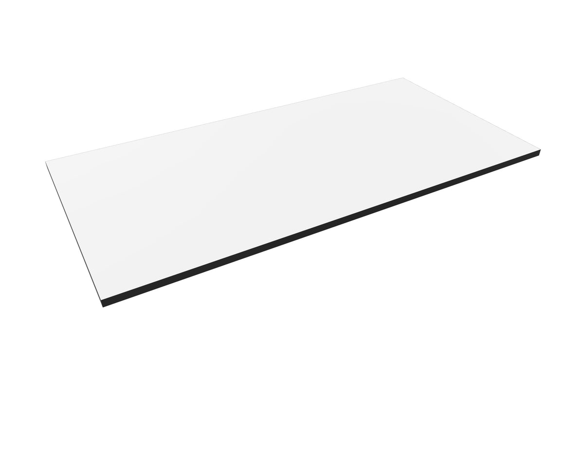 MC Tischplatte 1600 x 800 mm - Weiss mit Schwarzer Kante - 6040132