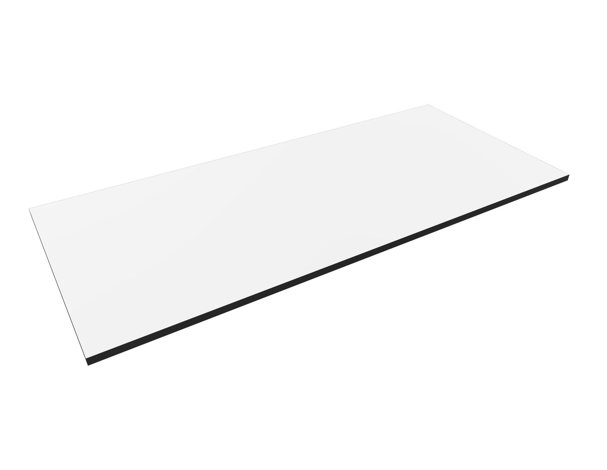 MC Tischplatte 1800 x 800 mm - Weiss mit Schwarzer Kante - 6040138