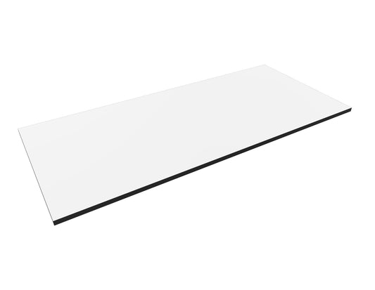 MC Tischplatte 1800 x 800 mm - Weiss mit Schwarzer Kante - 6040138