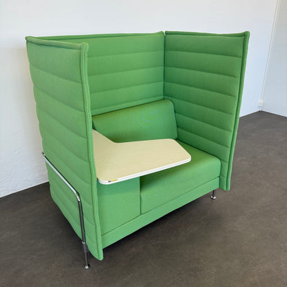 Vitra Alcove Work mit grünem Kissen - 6040308