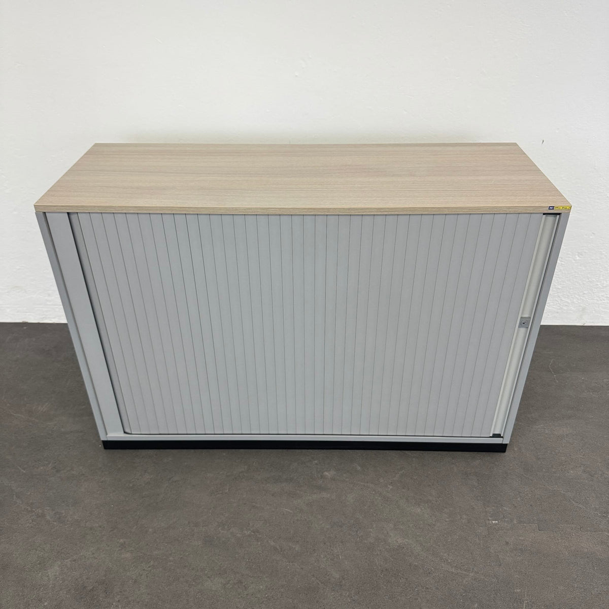 Steelcase Share It Lateralschrank Spanplatte Silbergrau mit Deckblatt Akazie - 6036526