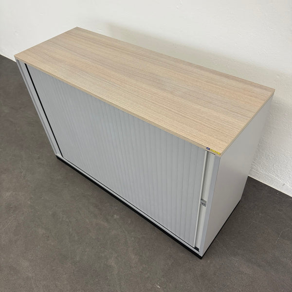 Steelcase Share It Lateralschrank 2-OH - Akazie-Silbergrau - ohne Schlüssel