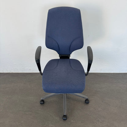 Giroflex G64 Bürodrehstuhl mit Bezug Stoff Blau gemustert - 6040316