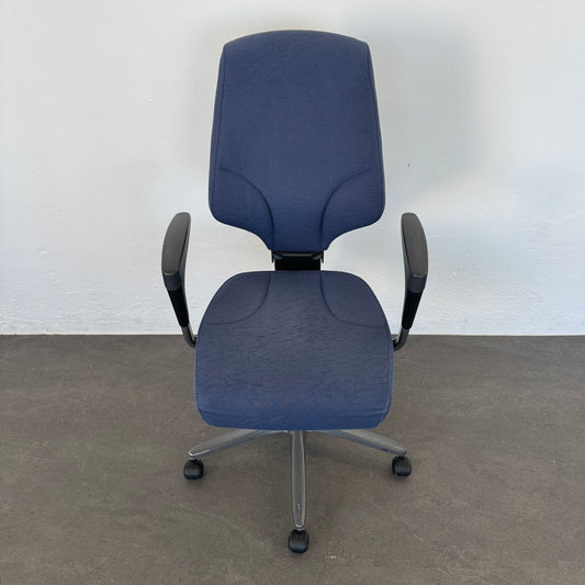 Giroflex G64 Bürodrehstuhl mit Bezug Stoff Blau gemustert - 6040316