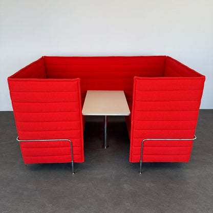 Vitra Alcove Highback Cabin Lounge-Sessel Bezug Stoff Rot - 6040319