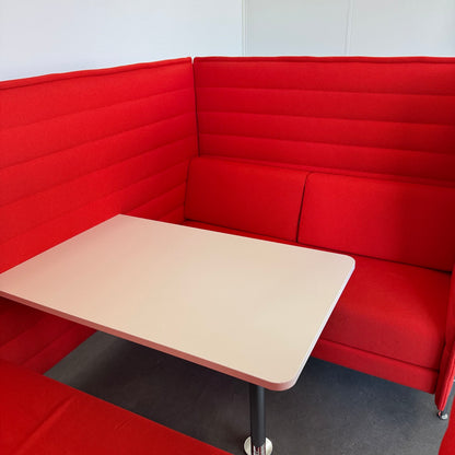 Vitra Alcove Highback Cabin Lounge-Sessel mit Tischplatte 720x1150mm - 6040319
