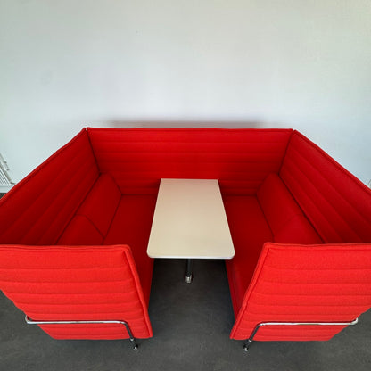 Vitra Alcove Highback Cabin Lounge-Sessel frontale Ansicht von oben - 6040319