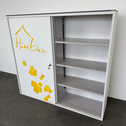 Lista Storage Schiebetür-Aktenschrank Ansicht von der Seite offen - 6040328