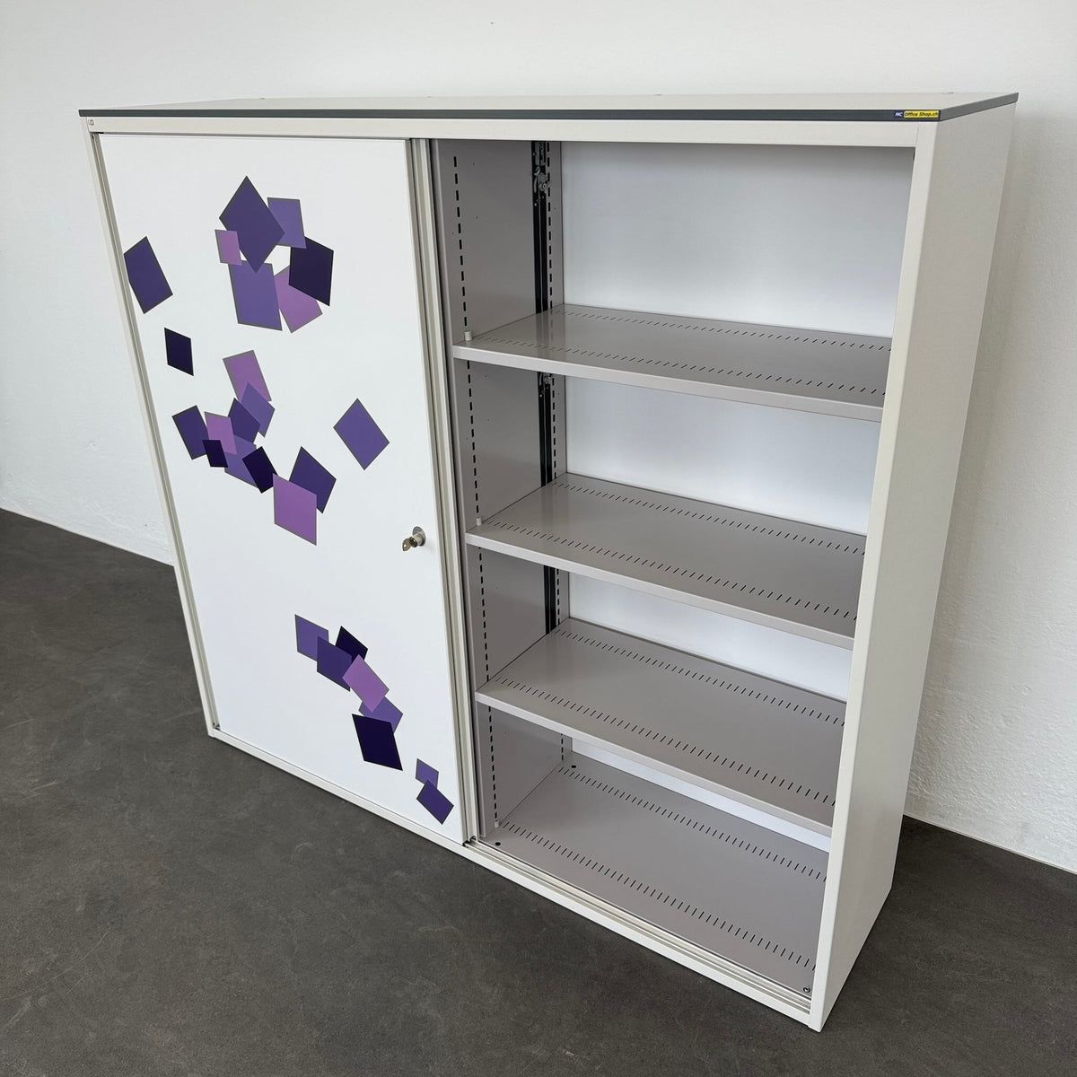 Lista Storage Schiebetür-Aktenschrank Ansicht von der Seite offen - 6040330