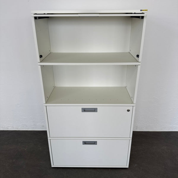 Zurbuchen Tamos Kombischrank - 4 Module - Weiss - 1 x Klappe - 1 x Regal - 2 x HR - ohne Schliessung