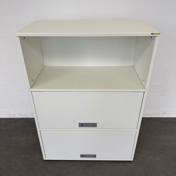 Zurbuchen Tamos Kombischrank - 3 Module - Weiss - 2 x Klappe - 1 x Regal oben - ohne Schliessung