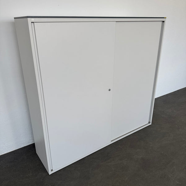 Lista Office LO Storage Schiebetür-Aktenschrank 4-OH - Weiss - ohne Schloss
