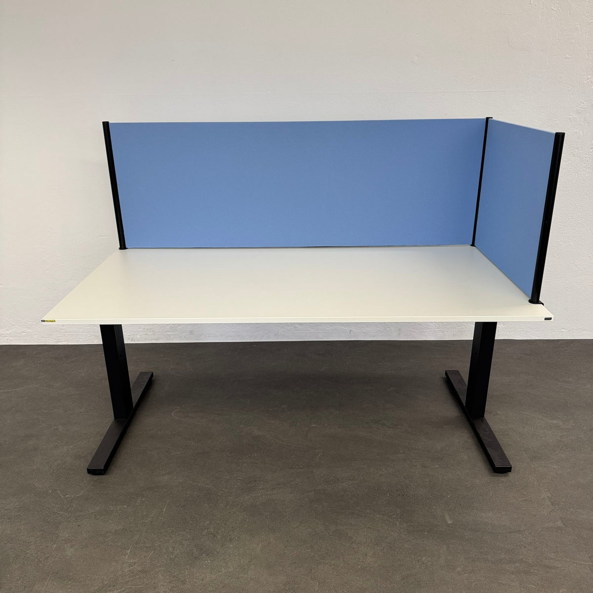 Narbutas Optima Eck-Tischtrennwand Stoff Hellblau - 6040374
