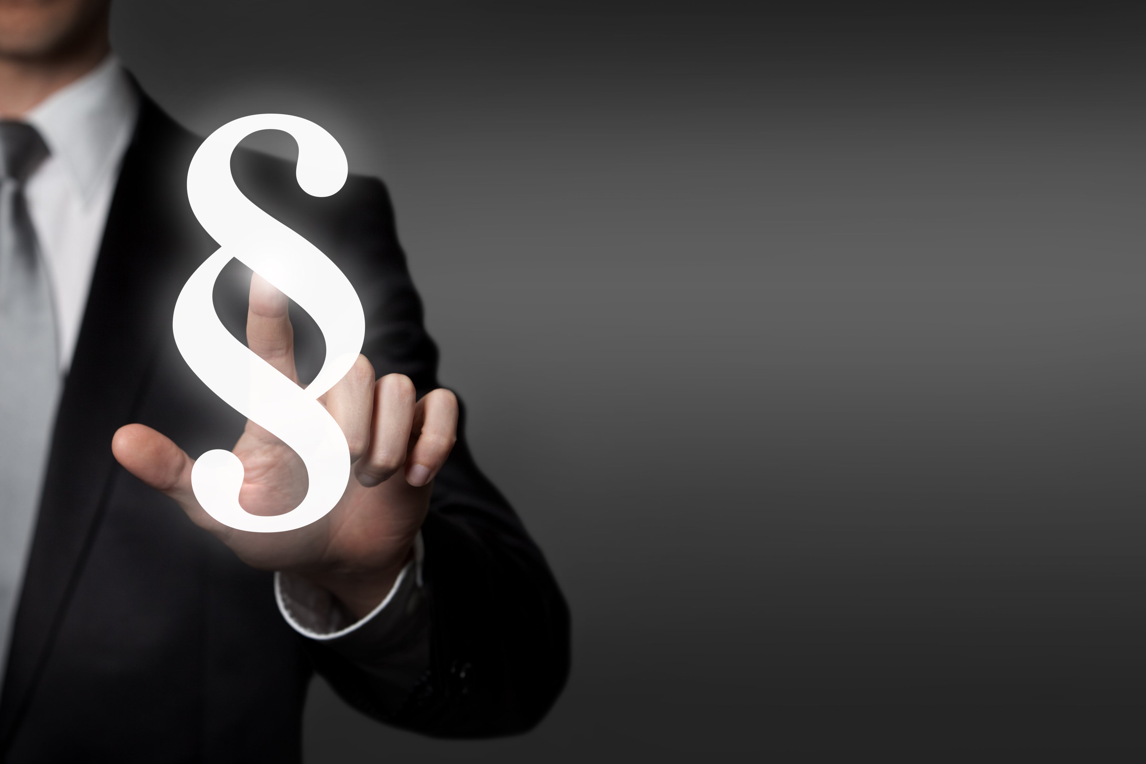 Icon mit Paragraphenzeichen: Link zu den Allgemeinen Geschaeftsbedingungen (AGB) und wichtigen rechtlichen Hinweisen