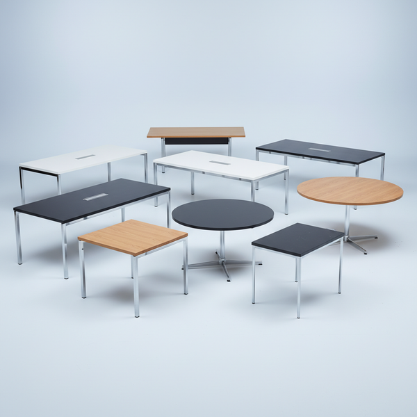 Gebrauchte Sitzungstische Schweiz – Konferenztische rechteckig und oval in Ahorn, Anthrazit und Buche