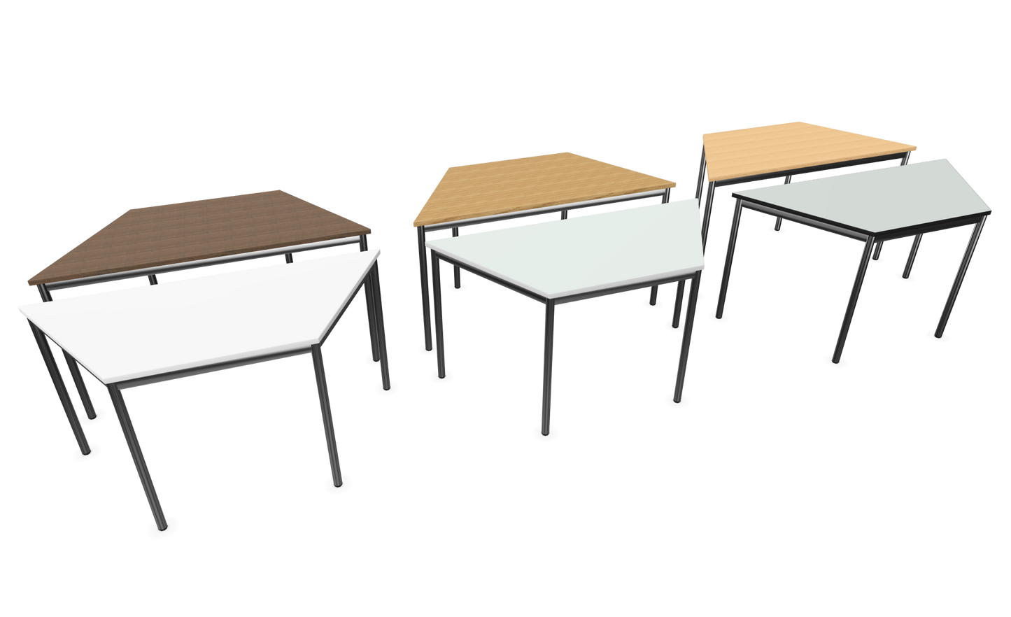 Dietiker Atos I Besprechungstisch Trapez - HPL Platte - Pearl White