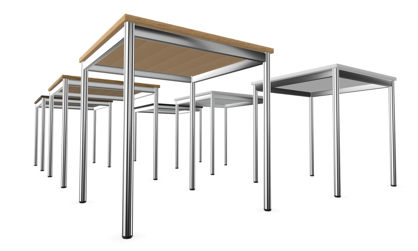 Dietiker Atos I Besprechungstisch - HPL Platte - Silver Grey