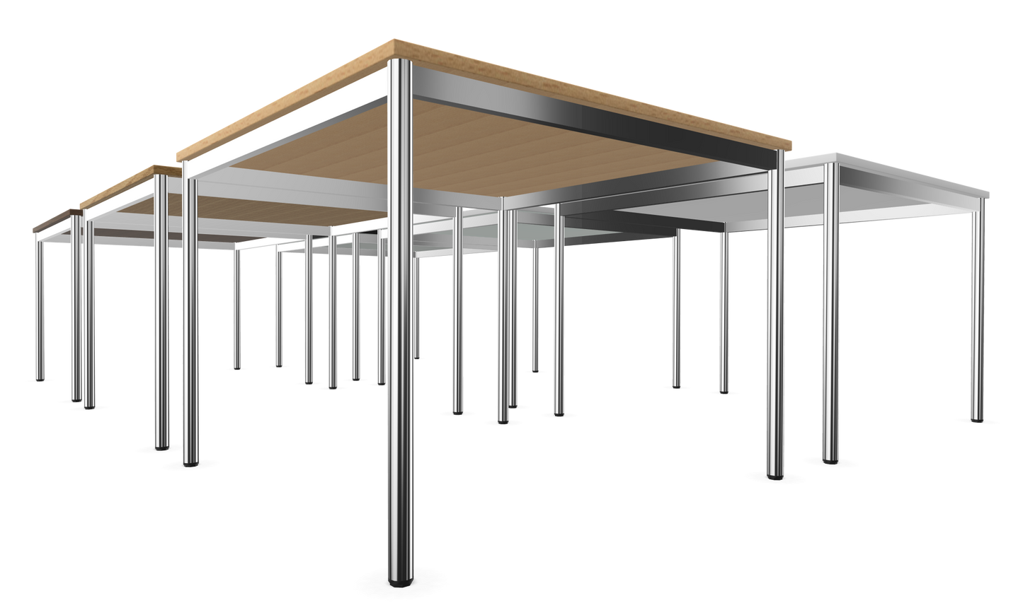 Dietiker Atos I Besprechungstisch - HPL Platte - Pearl White
